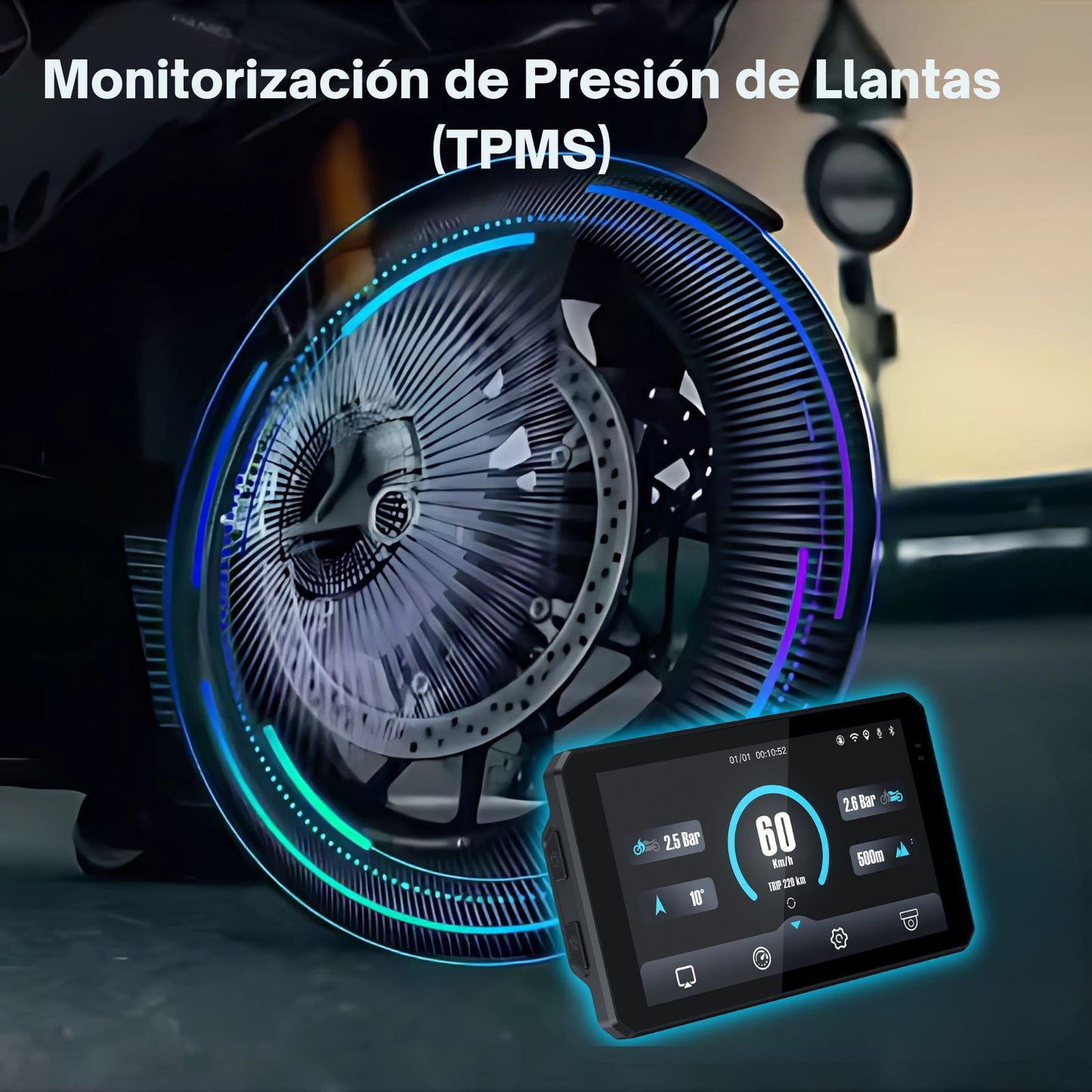 🏍️ Pantalla CarPlay de 6 pulgadas (DM601) Portátil | Universal