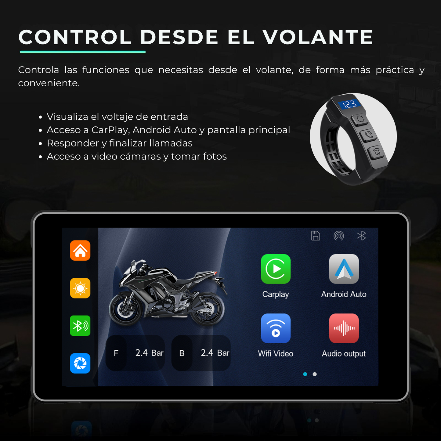 🏍️ Pantalla CarPlay de 5.5 pulgadas  (F85) | Universal