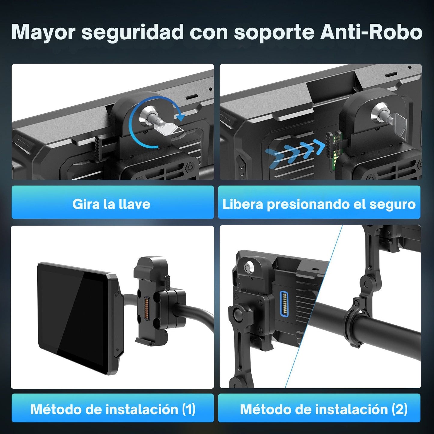 🏍️ Pantalla CarPlay de 6 pulgadas (DM601) Portátil | Universal