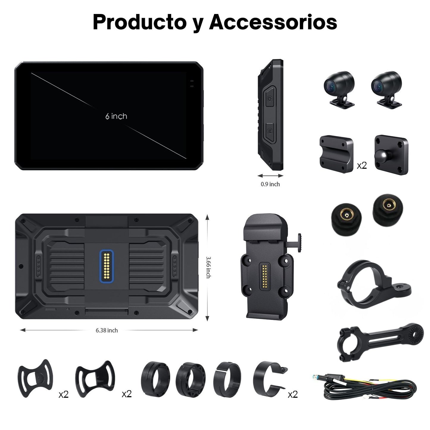 🏍️ Pantalla CarPlay de 6 pulgadas (DM601) Portátil | Universal