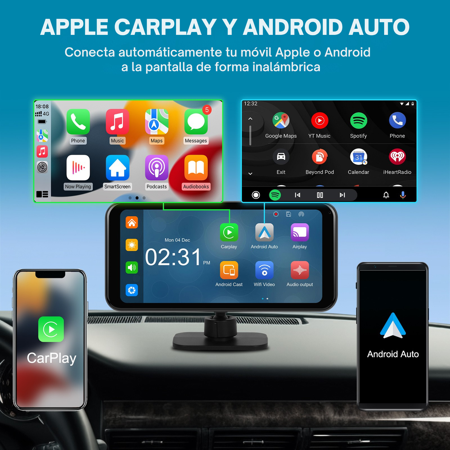 🚗 Pantalla CarPlay de 6.25 pulgadas (C625) | Universal