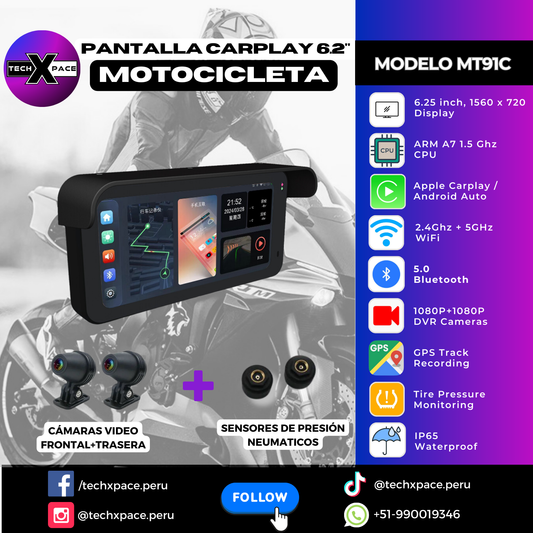 Pantalla CarPlay 6.25” MT91C