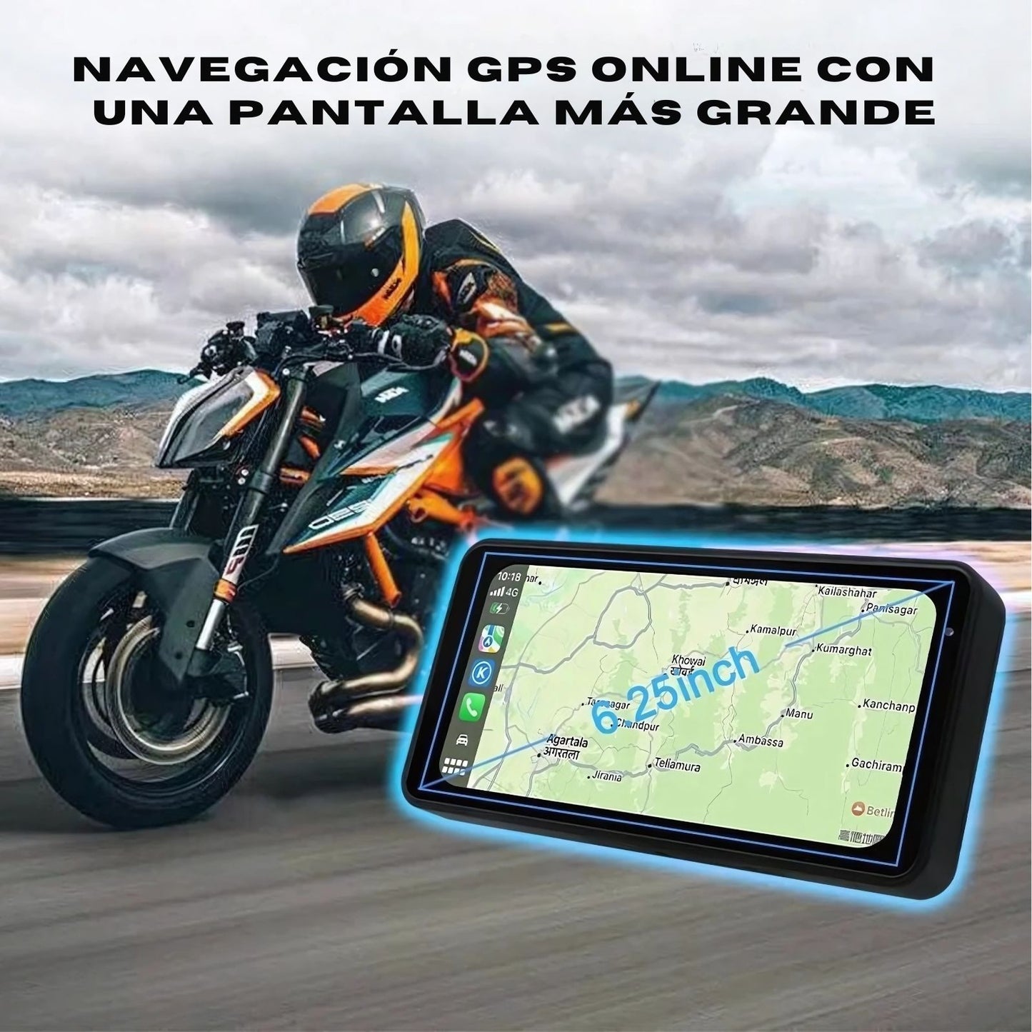 🏍️ Pantalla CarPlay de 6.2 pulgadas (F89) | Universal