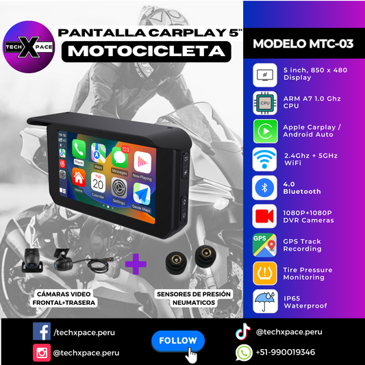 Pantalla CarPlay 5” MTC-03