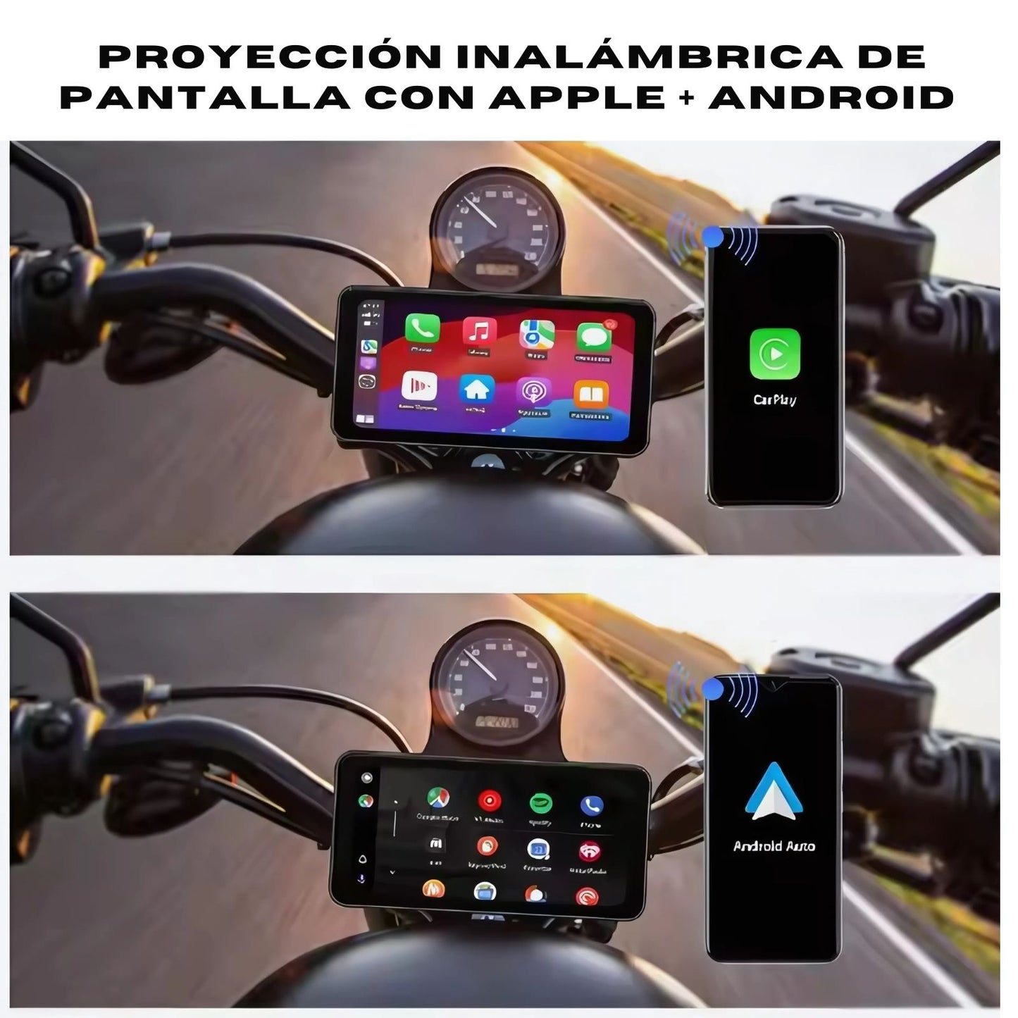 🏍️ Pantalla CarPlay de 6.2 pulgadas (F89) | Universal