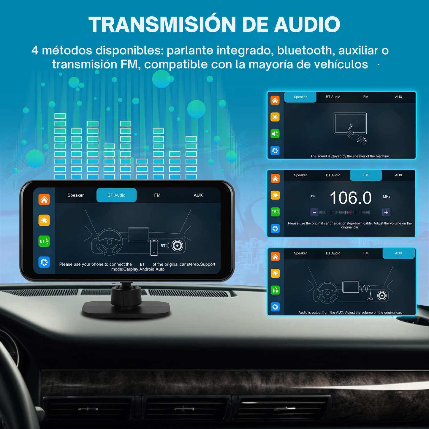 🚗 Pantalla CarPlay de 6.25 pulgadas (C625) | Universal