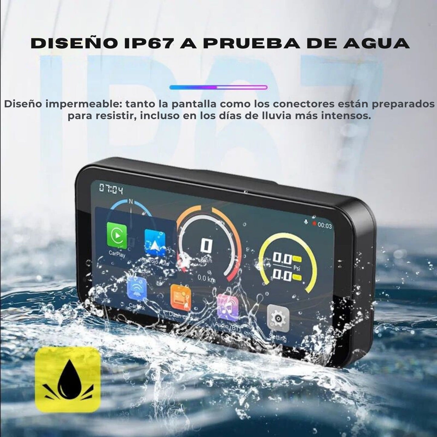 🏍️ Pantalla CarPlay de 6.2 pulgadas (F89) | Universal