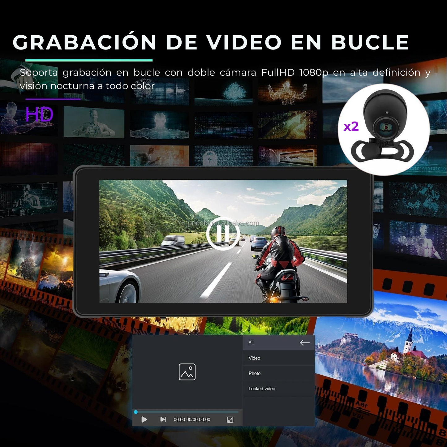 🏍️ Pantalla CarPlay de 5.5 pulgadas  (F85) | Universal