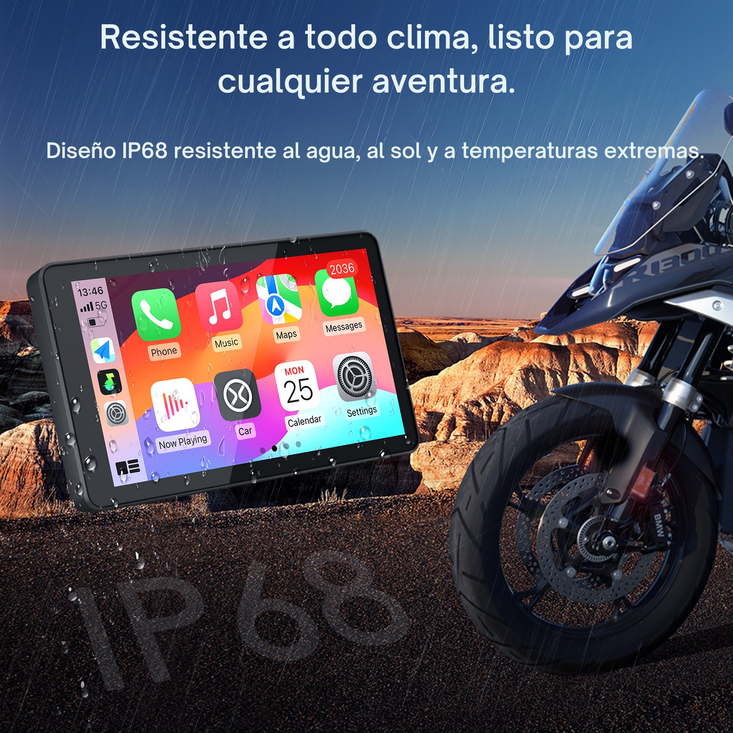 🏍️ Pantalla CarPlay de 6 pulgadas (DB601) | Portátil | exclusivo Moto BMW